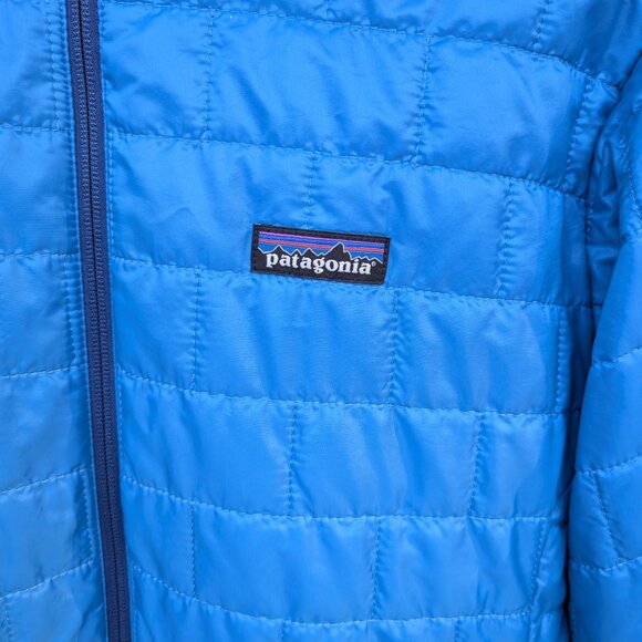 LIKE NEW Patagonia Blue Men's Nano Puff® Hoody Size M - Picture 3 of 9